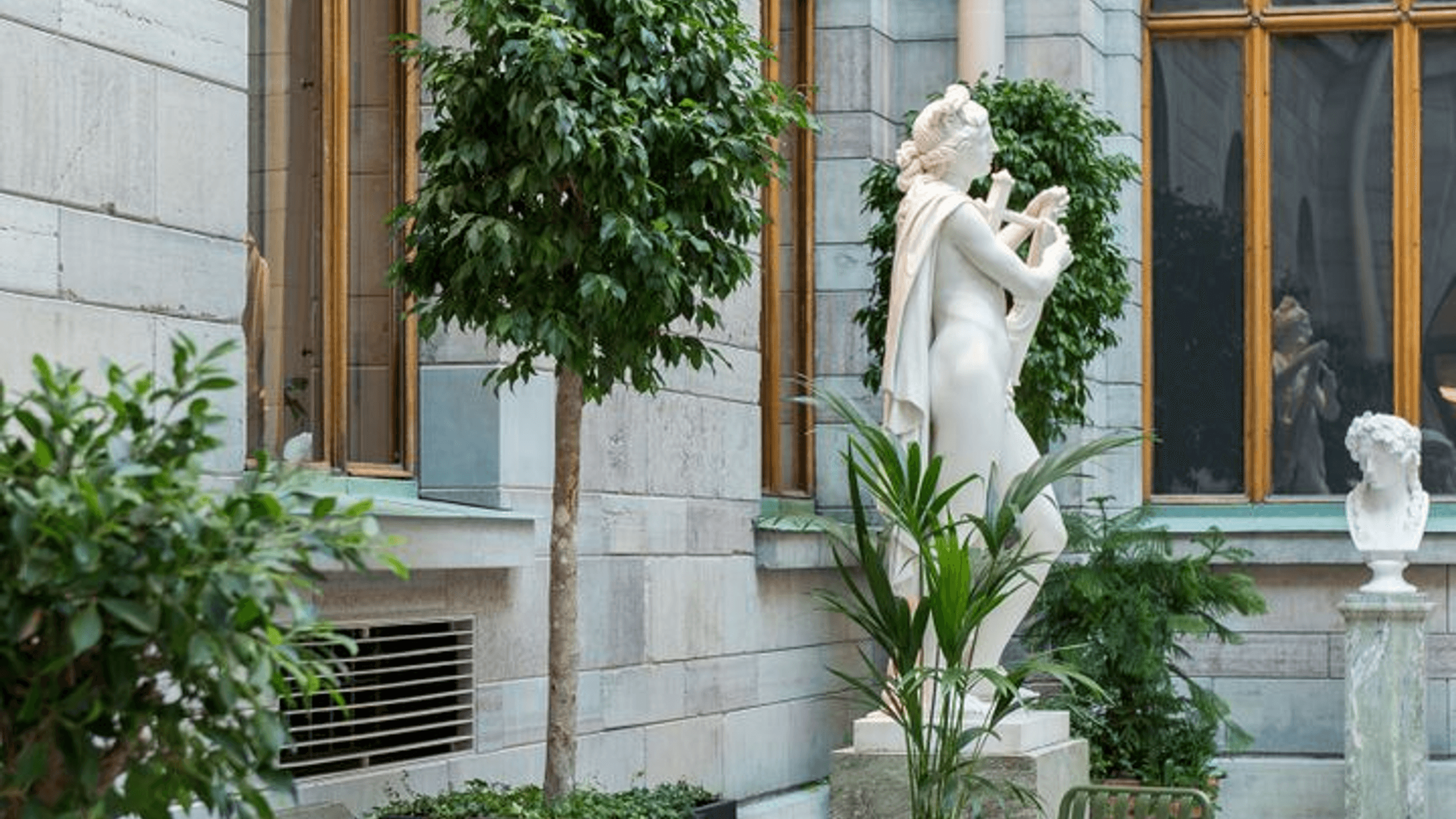 Skulpturgården inne på Nationalmuseum