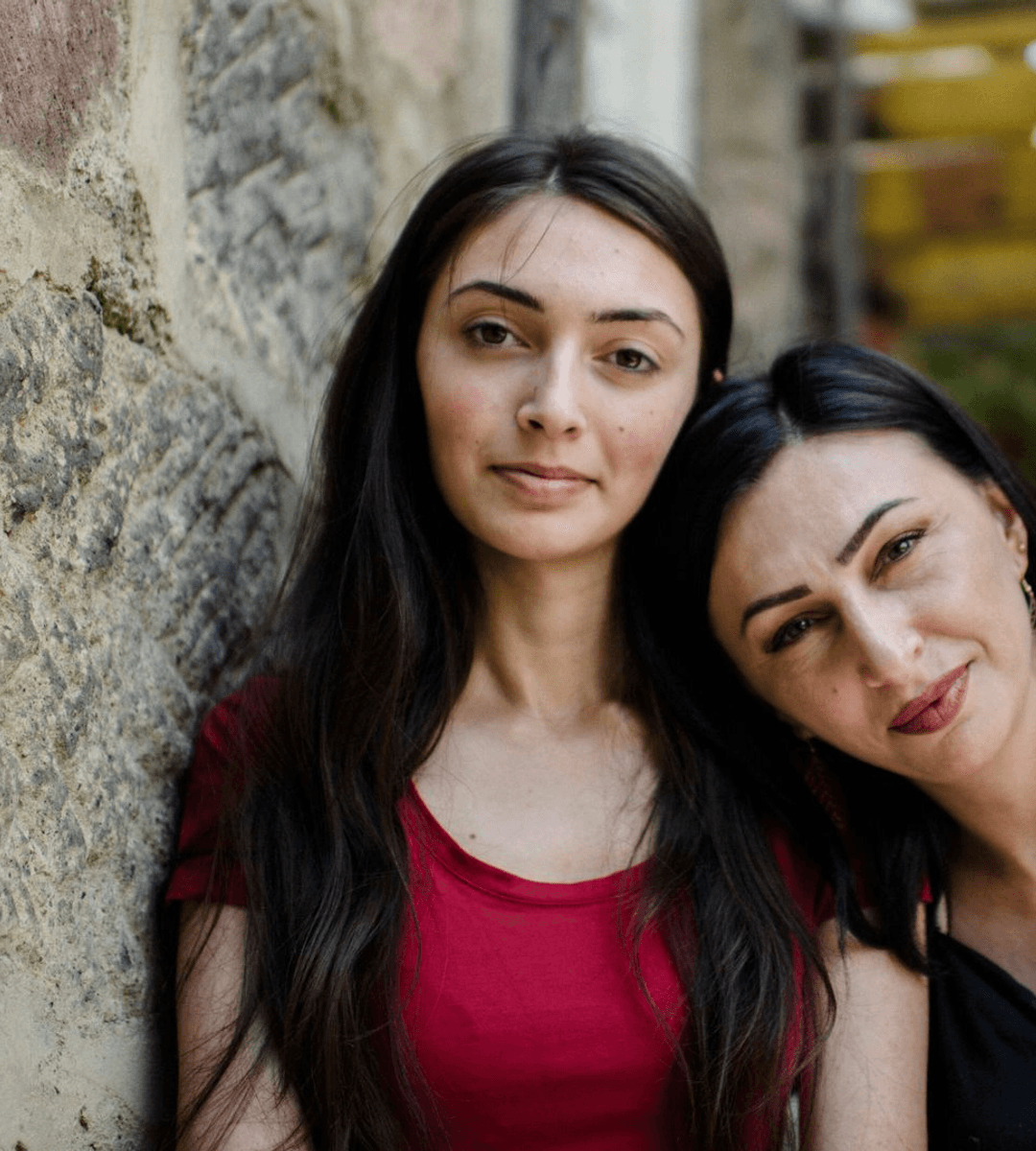 Rättighetsbäraren Hermine och hennes dotter Hamest från Armenien. Fotograf: Maja Brand﻿