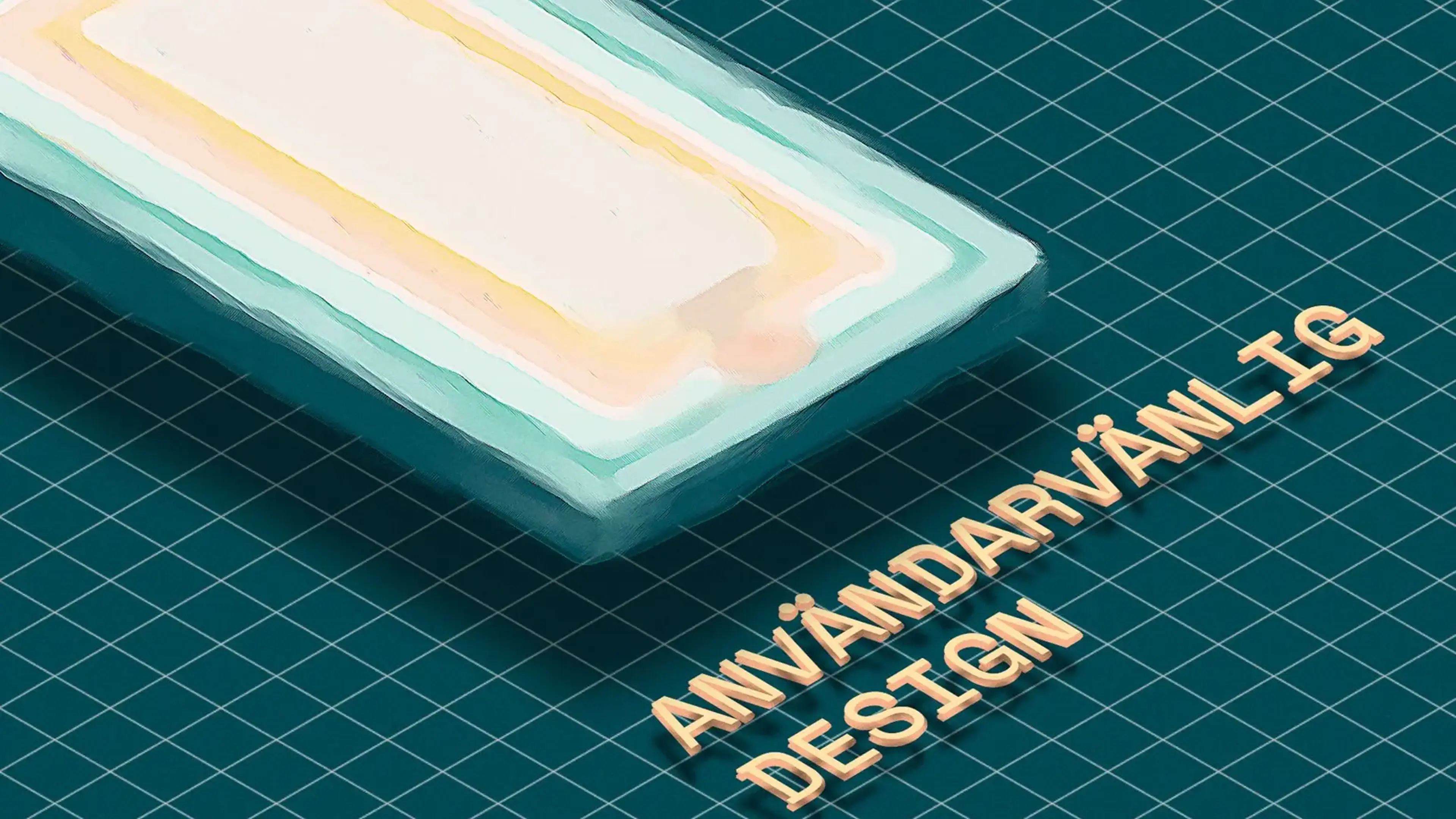 Illustrativ bild och texten "Användarvänlig design"