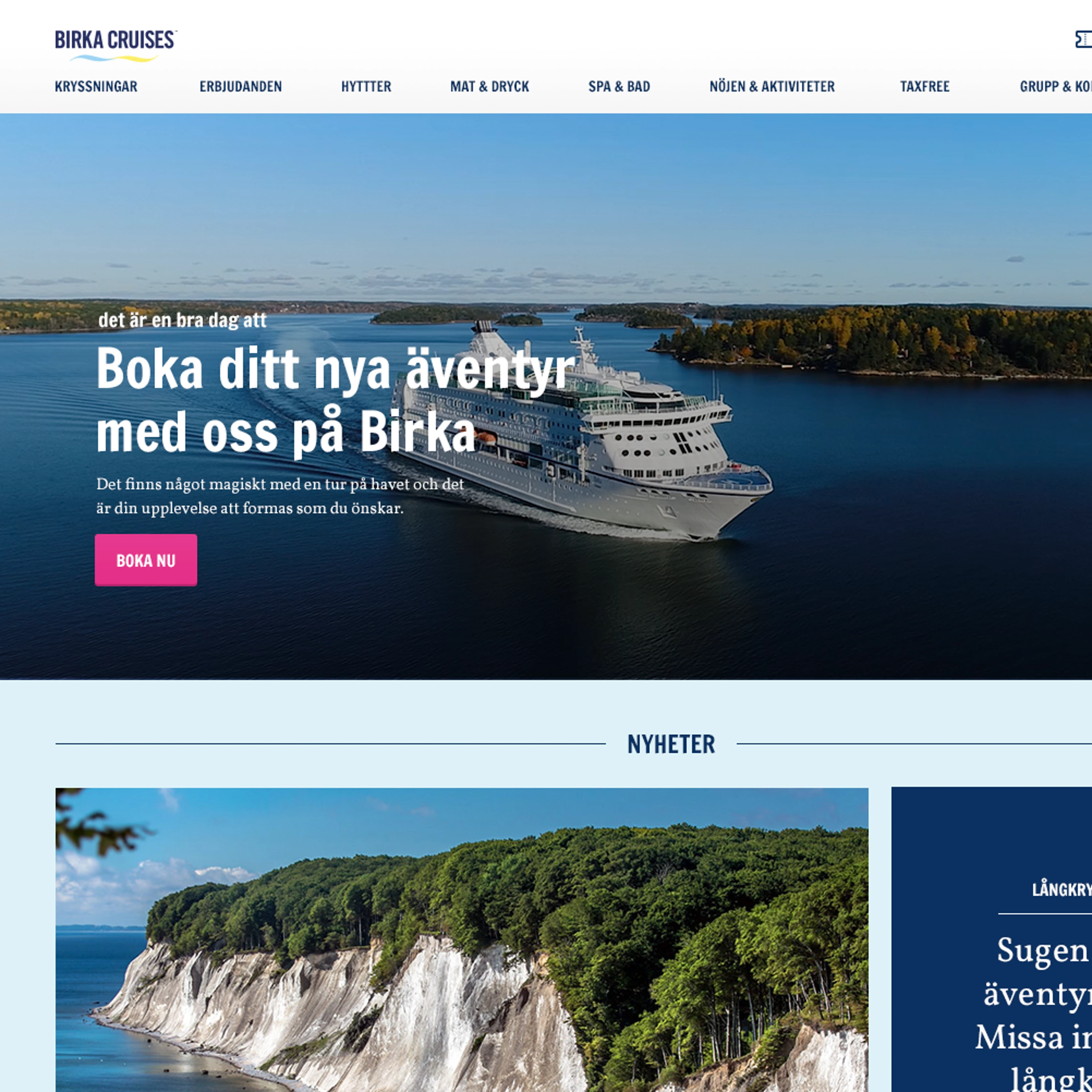 Skiss på Birka Cruises hemsida