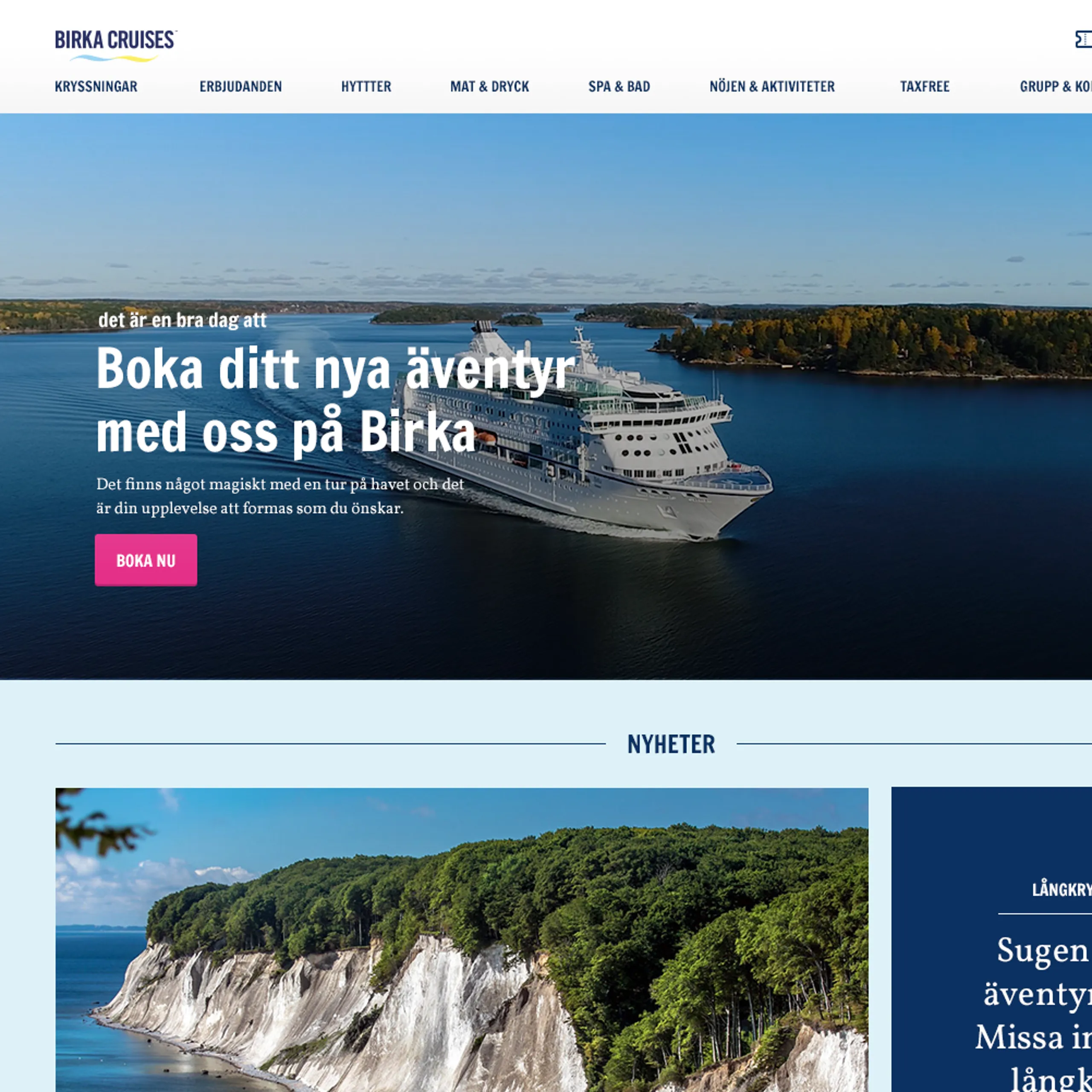 Skiss på Birka Cruises hemsida