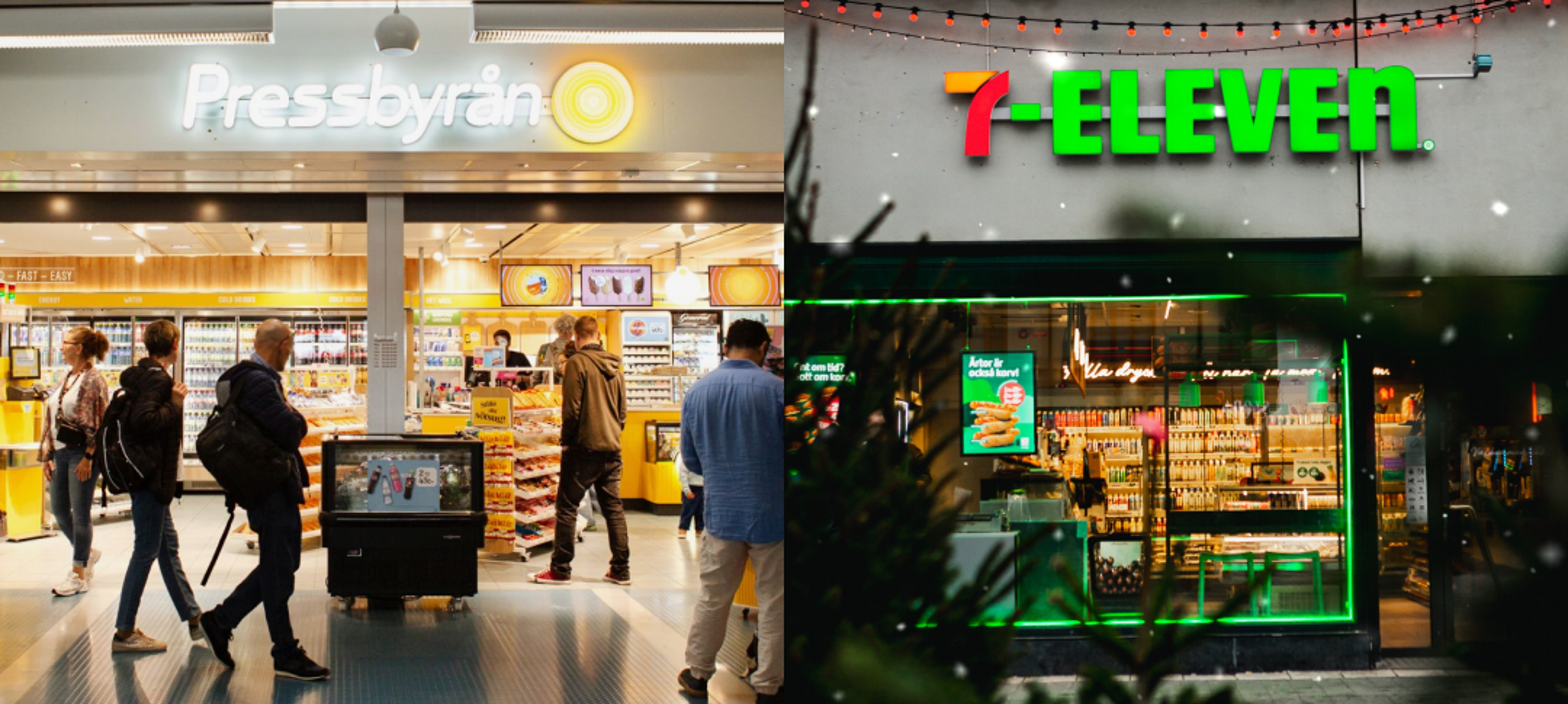 Bild på Pressbyrån och 7-Eleven-butiker