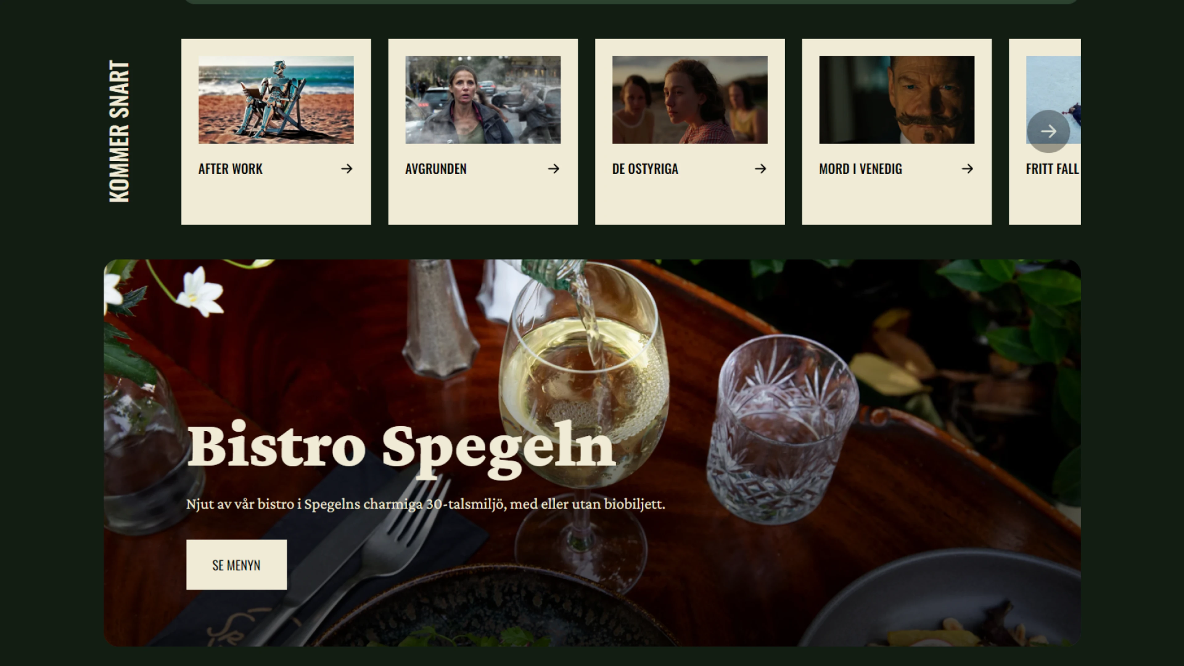 Utdrag från en biografs hemsida